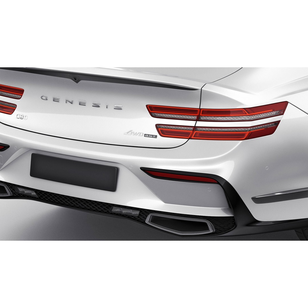 Genesis G80 Sport 2025 3D Model – Detailed Luxury Sedan, FBX, OBJ, Blender - View 10