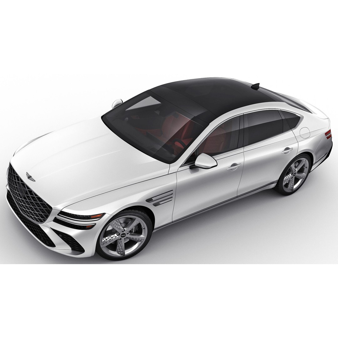 Genesis G80 Sport 2025 3D Model – Detailed Luxury Sedan, FBX, OBJ, Blender - View 12