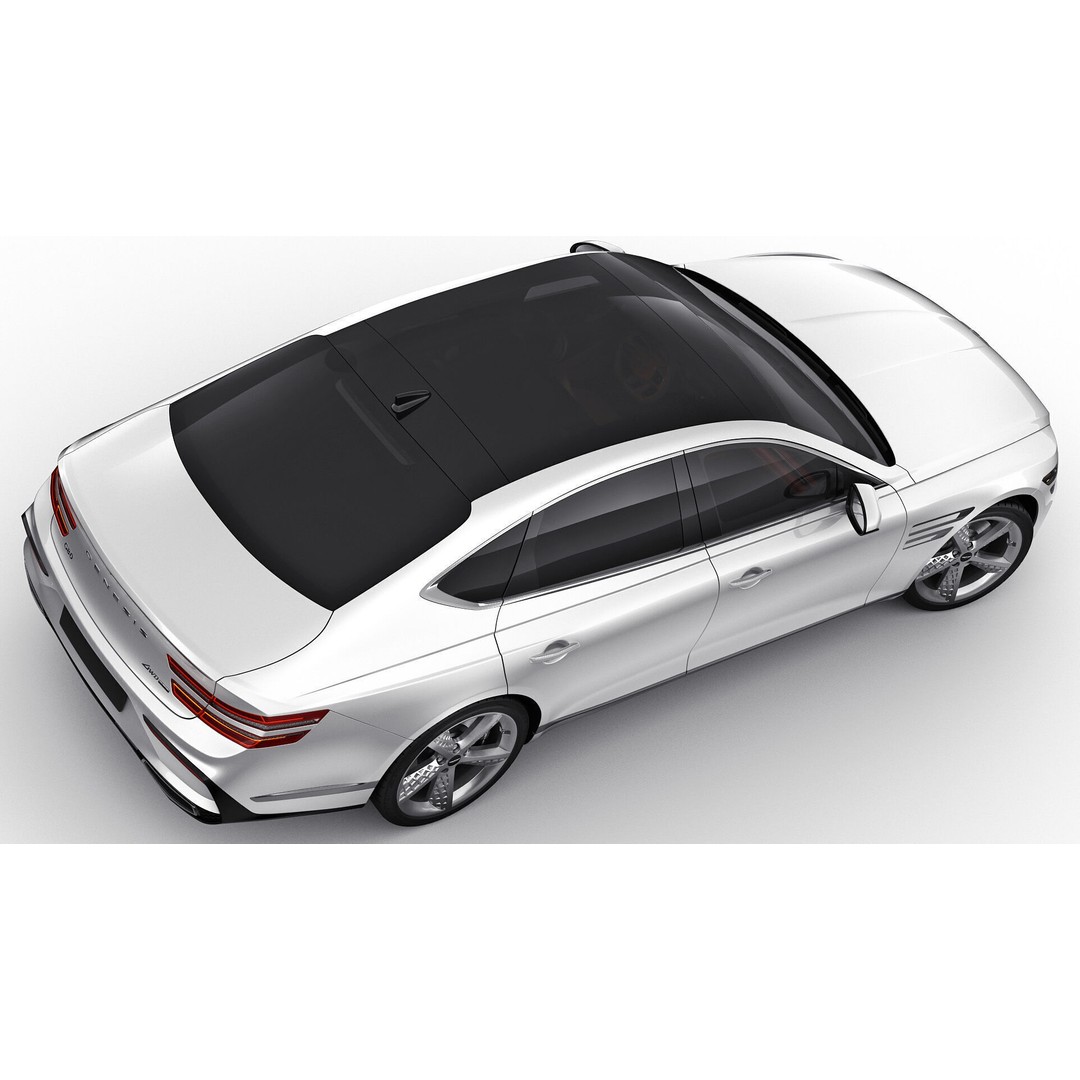 Genesis G80 Sport 2025 3D Model – Detailed Luxury Sedan, FBX, OBJ, Blender - View 13