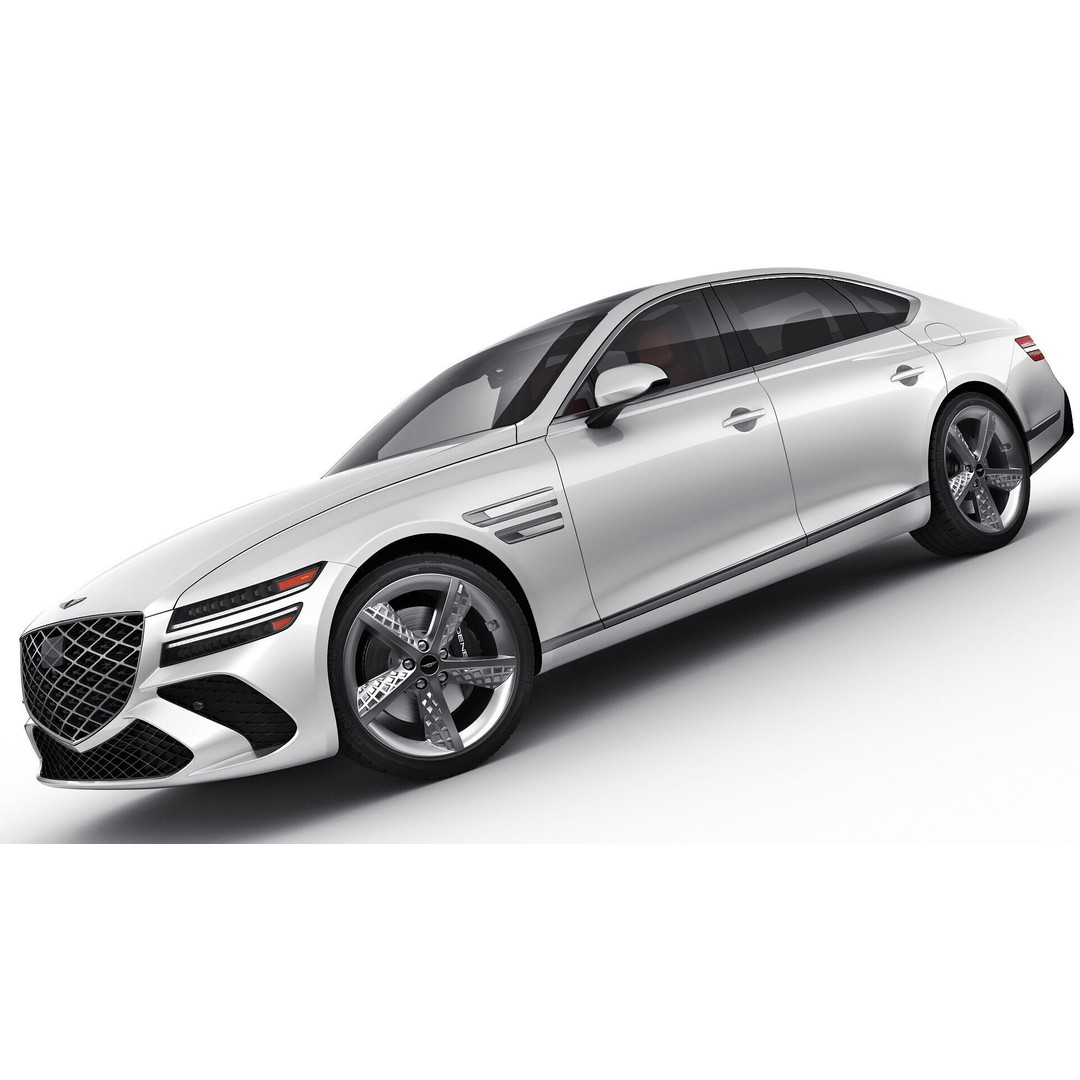 Genesis G80 Sport 2025 3D Model – Detailed Luxury Sedan, FBX, OBJ, Blender - View 14