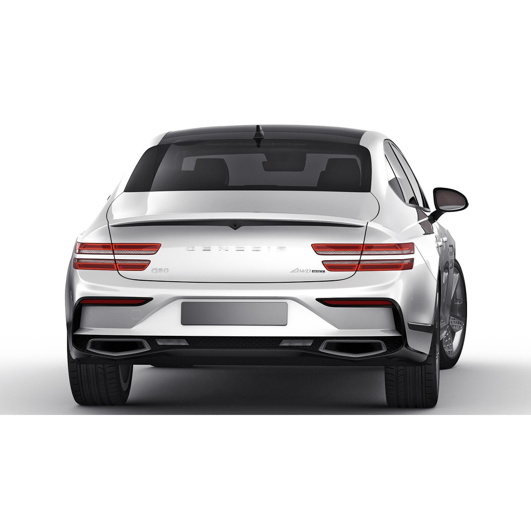 Genesis G80 Sport 2025 3D Model – Detailed Luxury Sedan, FBX, OBJ, Blender - View 18