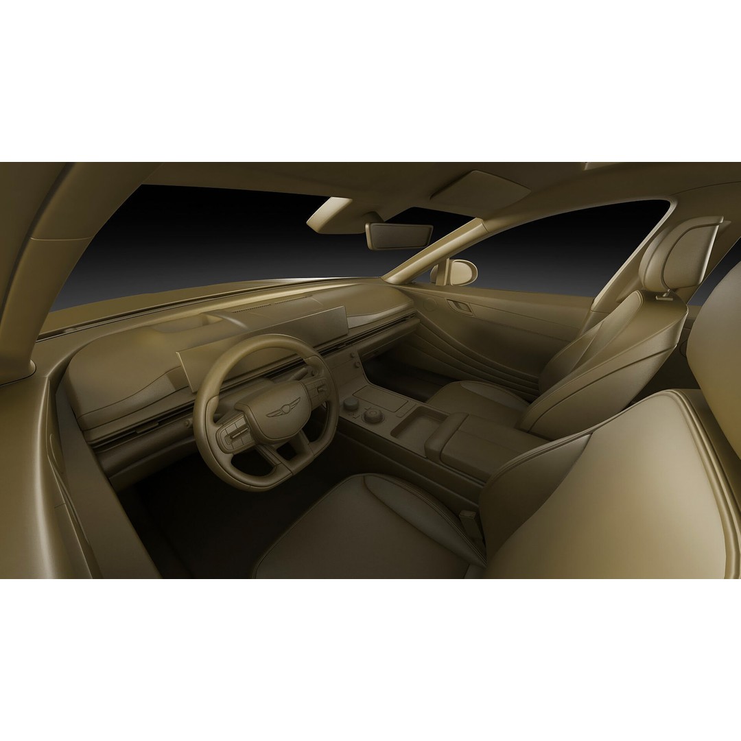 Genesis G80 Sport 2025 3D Model – Detailed Luxury Sedan, FBX, OBJ, Blender - View 25