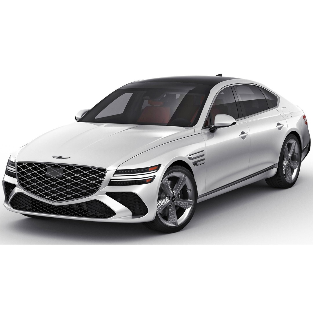 Genesis G80 Sport 2025 3D Model – Detailed Luxury Sedan, FBX, OBJ, Blender - View 3
