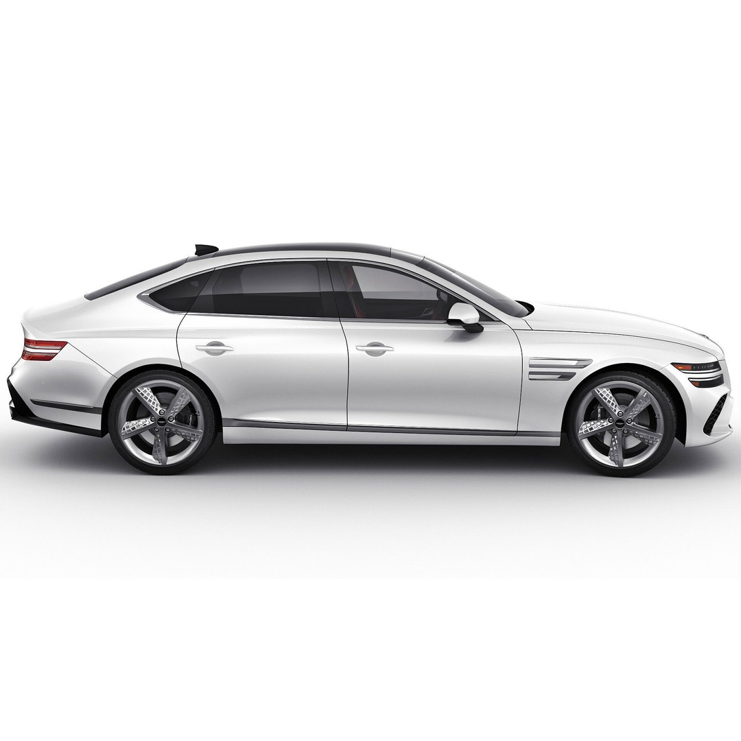 Genesis G80 Sport 2025 3D Model – Detailed Luxury Sedan, FBX, OBJ, Blender - View 7