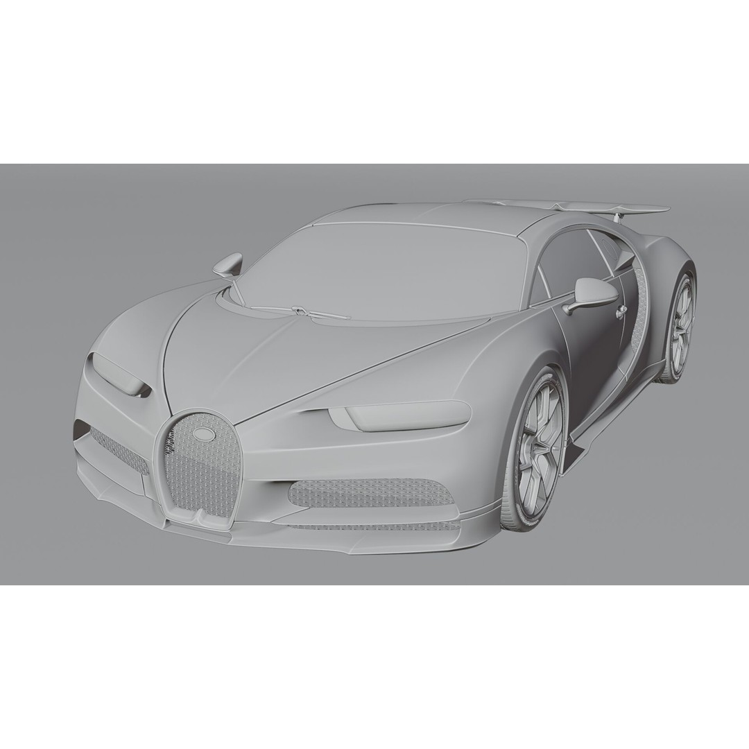 Bugatti Chiron Sport 3D Model – Ultra-Realistic Game-Ready Asset, FBX, Blender