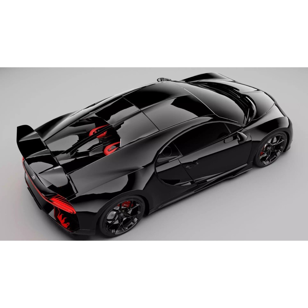 Bugatti Chiron Sport 3D Model – Ultra-Realistic Game-Ready Asset, FBX, Blender - View 2