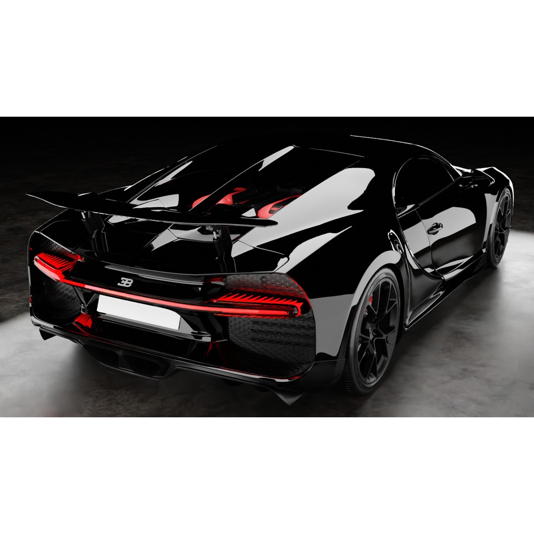 Bugatti Chiron Sport 3D Model – Ultra-Realistic Game-Ready Asset, FBX, Blender - View 5