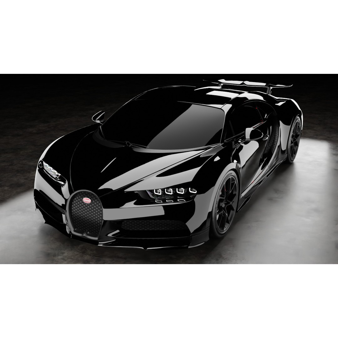 Bugatti Chiron Sport 3D Model – Ultra-Realistic Game-Ready Asset, FBX, Blender - View 6