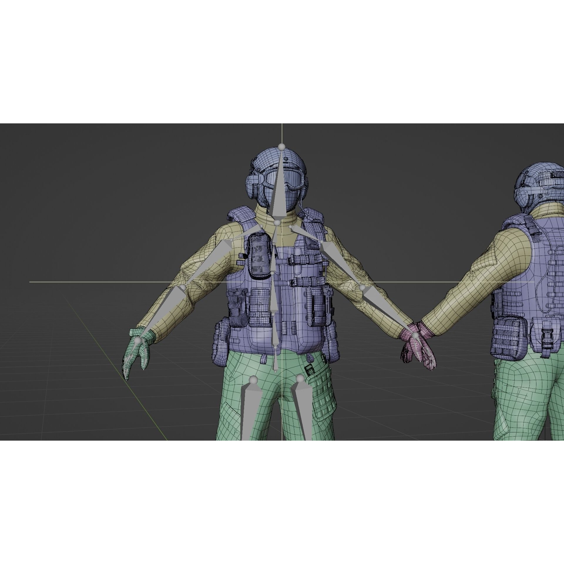 Soldier Flight Deck Crew - Rigged Game-Ready 3D Model - View 19