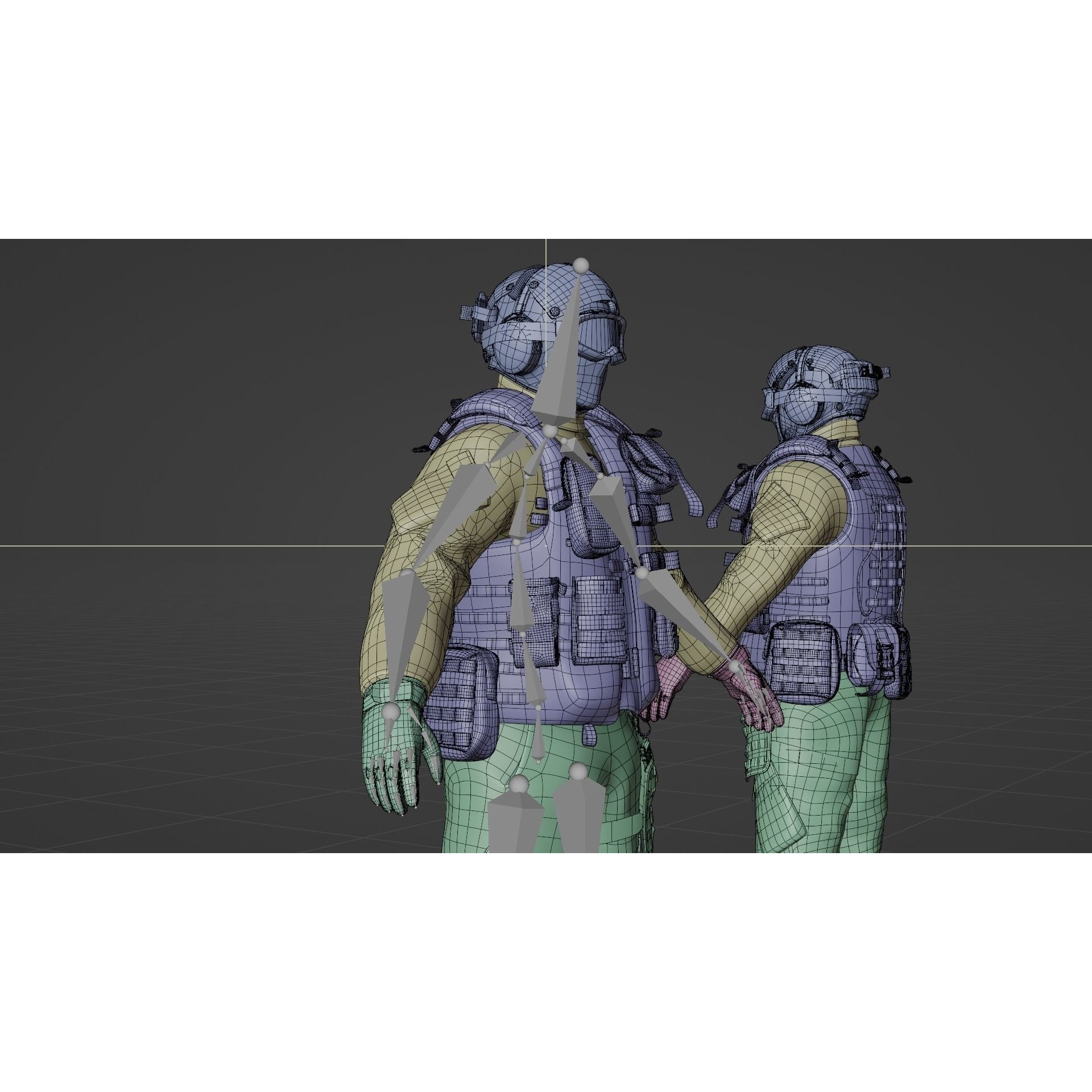 Soldier Flight Deck Crew - Rigged Game-Ready 3D Model - View 20