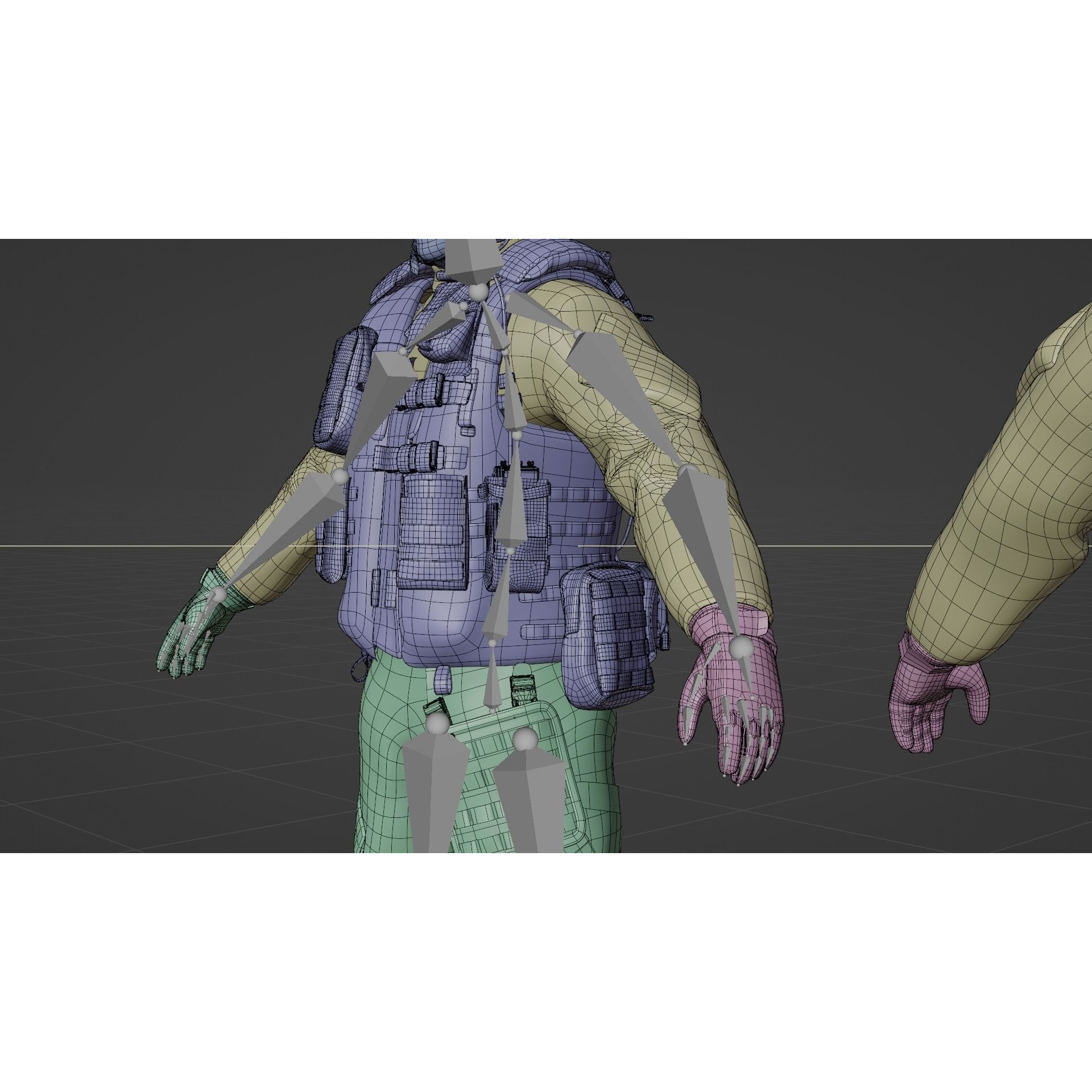 Soldier Flight Deck Crew - Rigged Game-Ready 3D Model - View 21