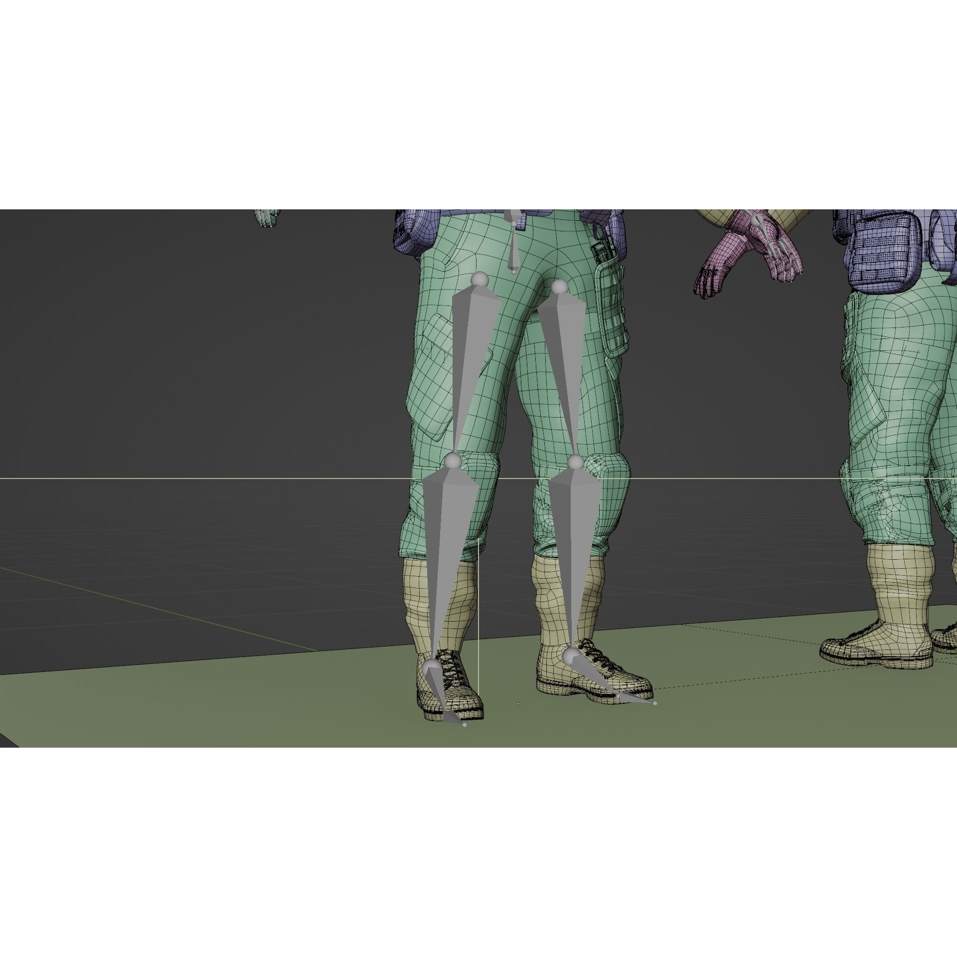 Soldier Flight Deck Crew - Rigged Game-Ready 3D Model - View 24