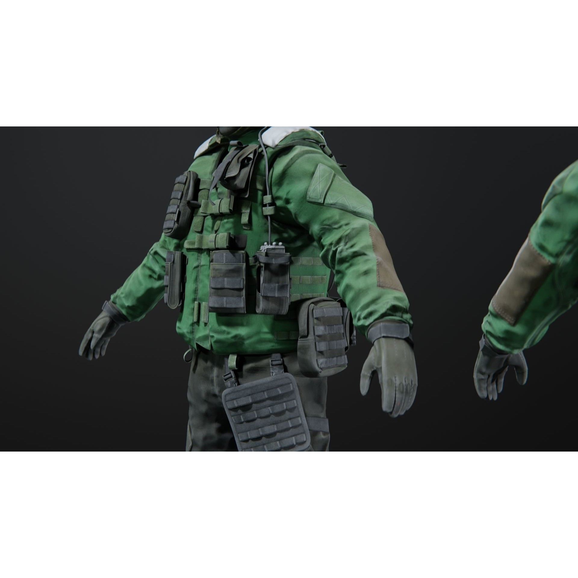 Soldier Flight Deck Crew - Rigged Game-Ready 3D Model - View 9