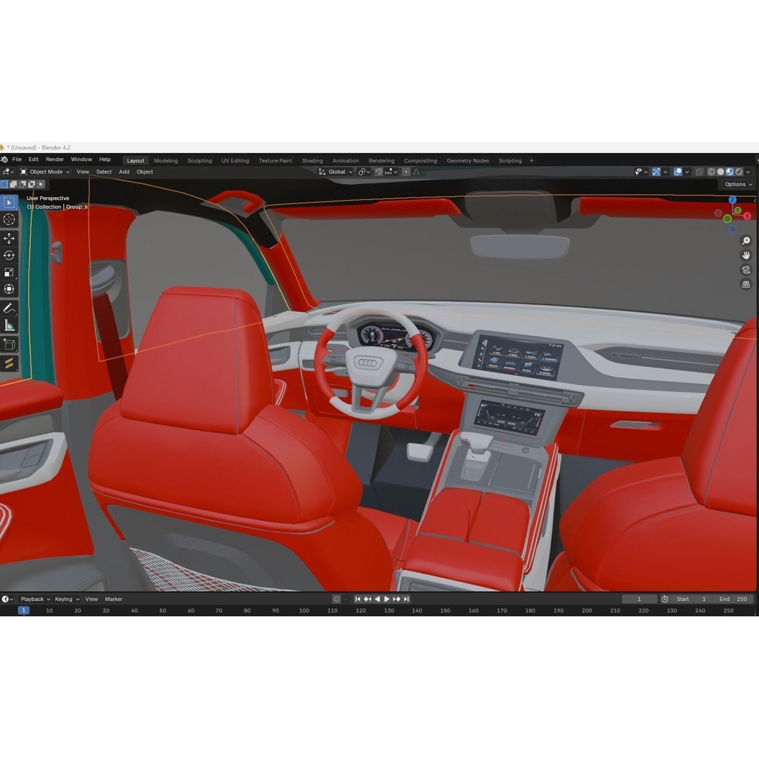 2024 Hyundai Sonata N-Line 3D Model – High Poly Game Asset, FBX, OBJ - View 12