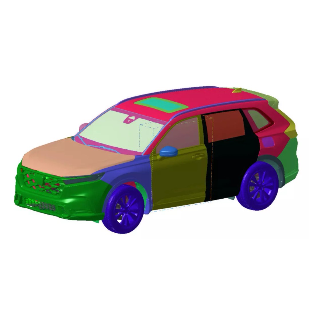 Honda CR-V Hybrid 3D Model – Detailed Scanned Vehicle, STL Format - View 2