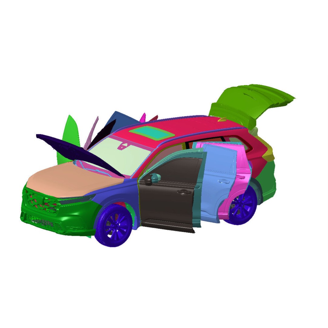 Honda CR-V Hybrid 3D Model – Detailed Scanned Vehicle, STL Format - View 3