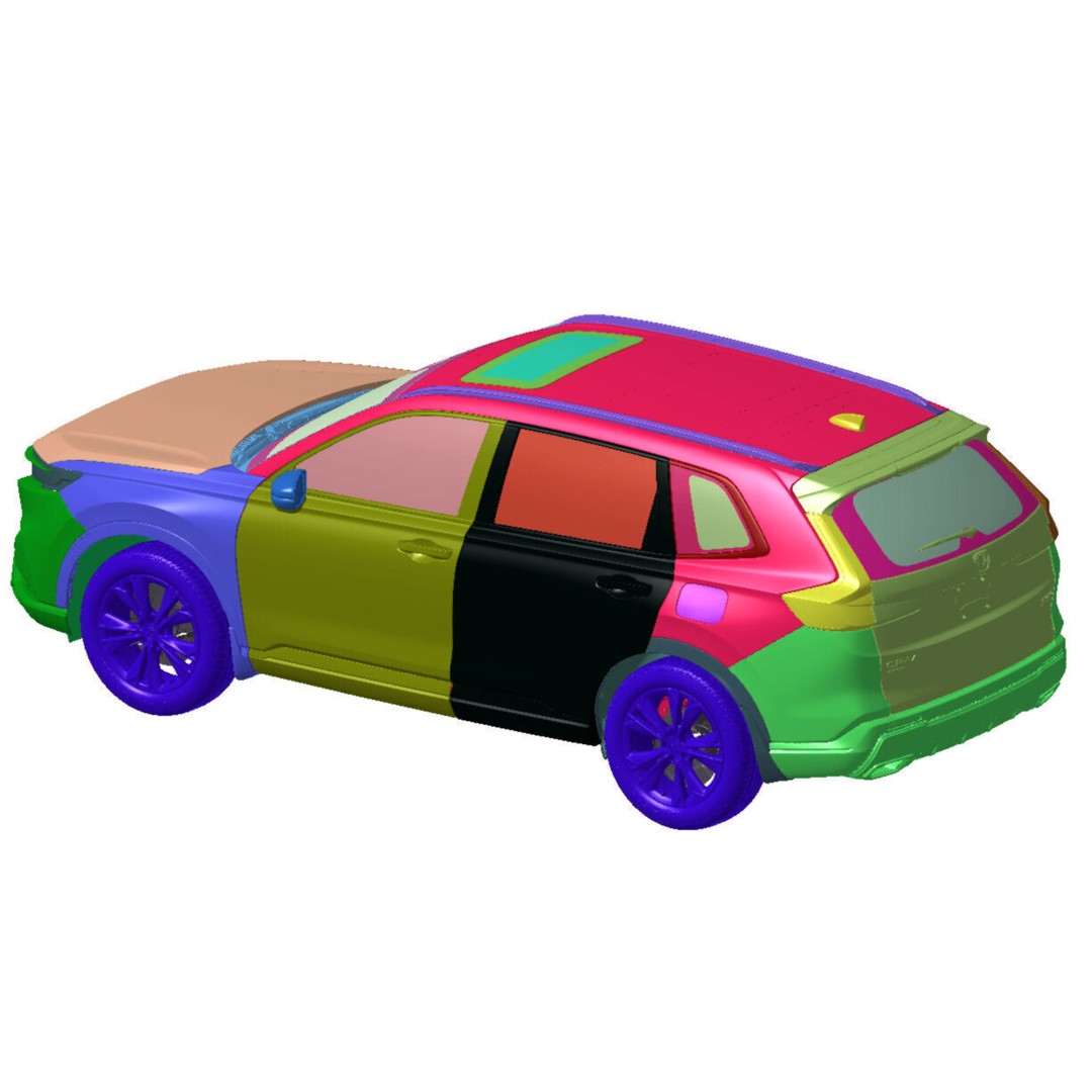 Honda CR-V Hybrid 3D Model – Detailed Scanned Vehicle, STL Format - View 4