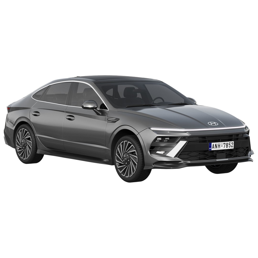 Hyundai Sonata 2024 3D Model – High Poly Car Asset, FBX, OBJ - View 3