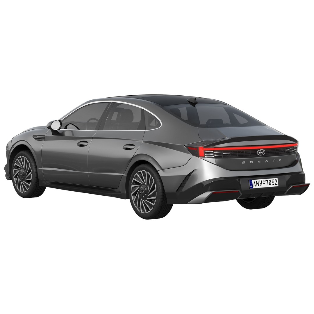 Hyundai Sonata 2024 3D Model – High Poly Car Asset, FBX, OBJ - View 4