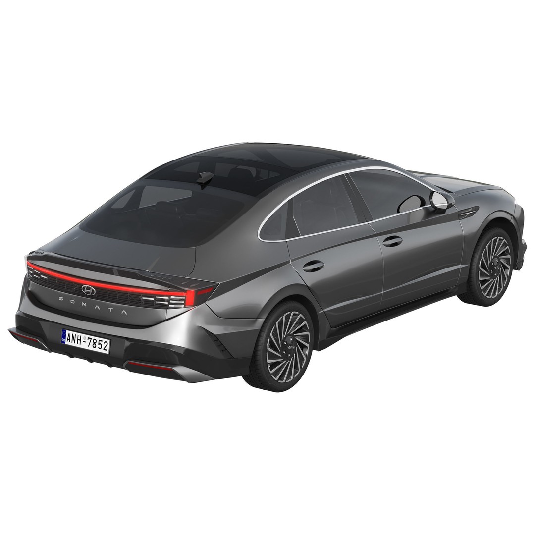 Hyundai Sonata 2024 3D Model – High Poly Car Asset, FBX, OBJ - View 6
