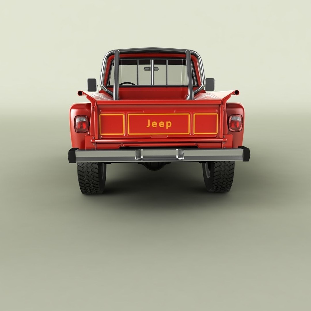 1981 Jeep J10 Sportside 3D Model – High Poly Game Asset, FBX - View 5