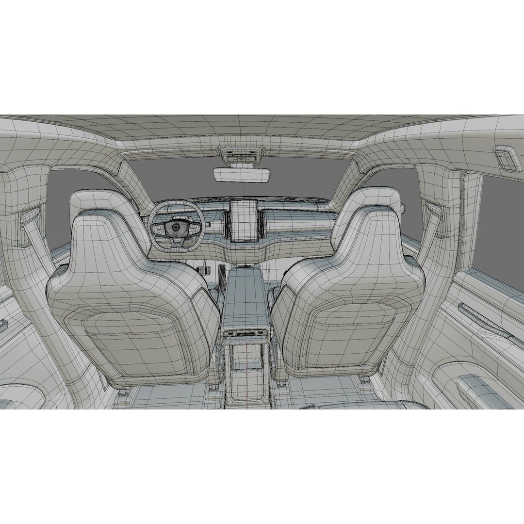 Volvo EX30 2025 3D Model – Realistic SUV with Interior, FBX, Blender
