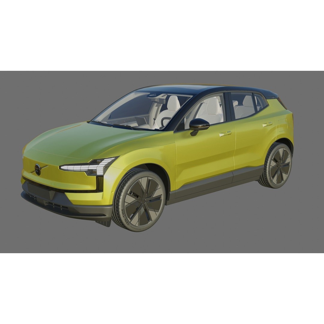 Volvo EX30 2025 3D Model – Realistic SUV with Interior, FBX, Blender - View 22