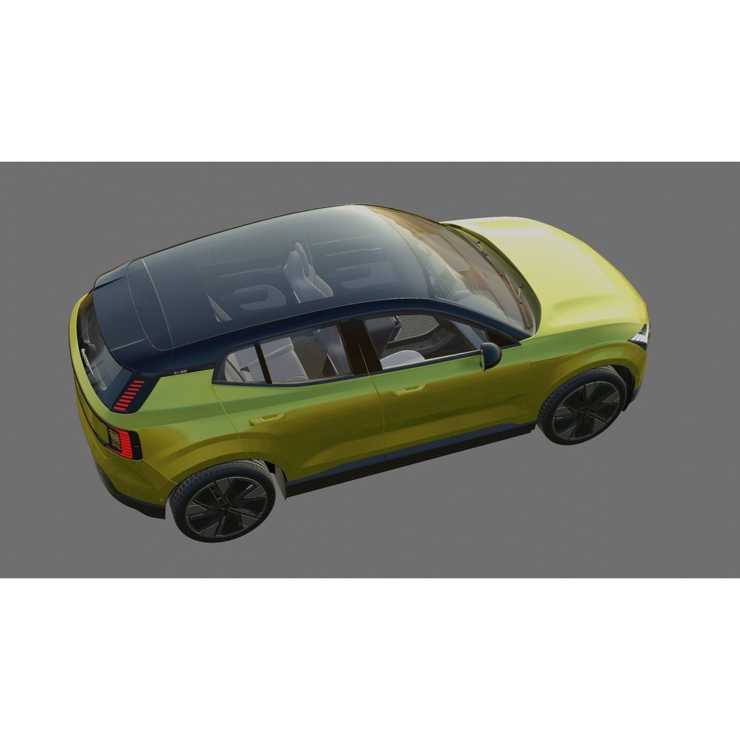 Volvo EX30 2025 3D Model – Realistic SUV with Interior, FBX, Blender - View 25