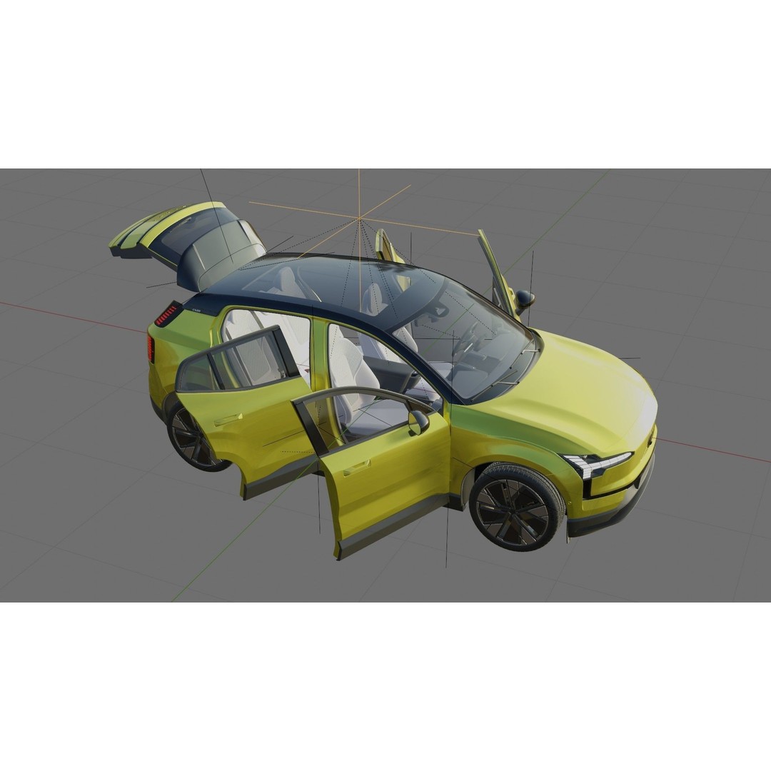 Volvo EX30 2025 3D Model – Realistic SUV with Interior, FBX, Blender - View 27