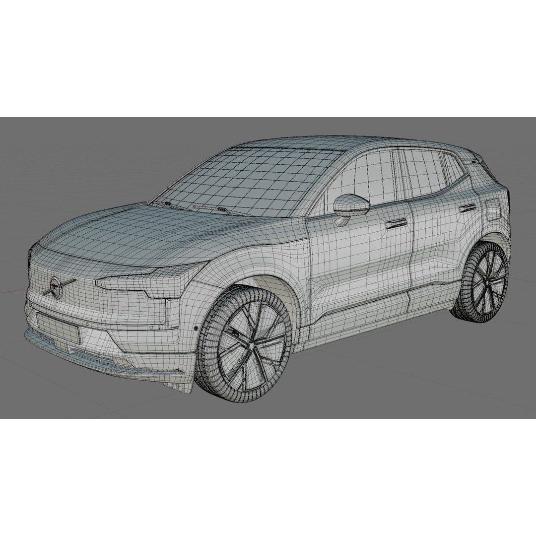 Volvo EX30 2025 3D Model – Realistic SUV with Interior, FBX, Blender - View 28