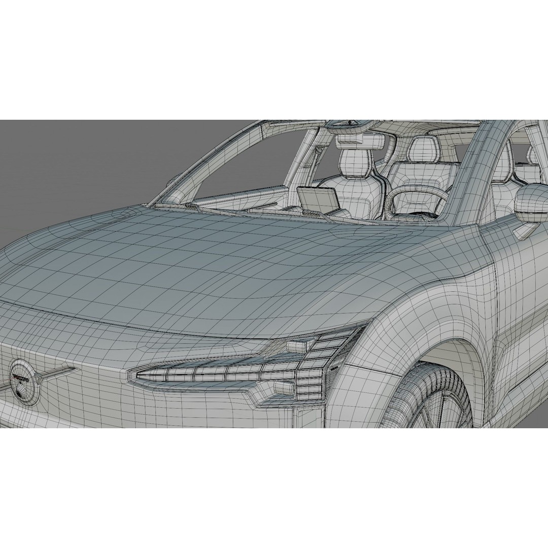 Volvo EX30 2025 3D Model – Realistic SUV with Interior, FBX, Blender - View 30