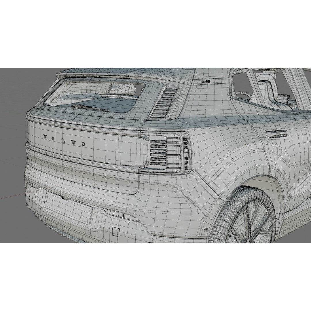 Volvo EX30 2025 3D Model – Realistic SUV with Interior, FBX, Blender - View 31
