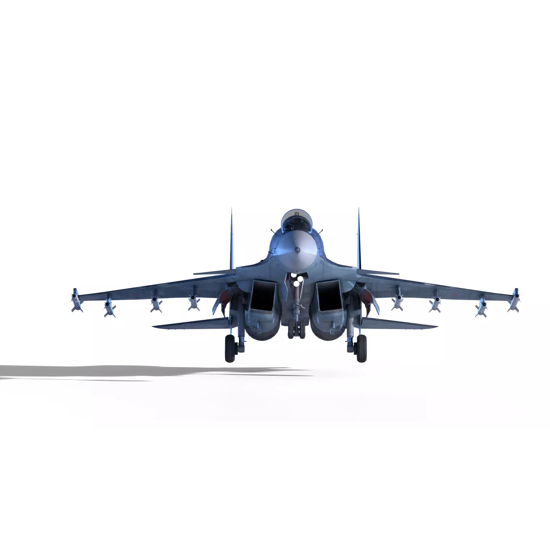 Soukhoi Su-30 - Low-Poly Game-Ready 3D Model - View 10