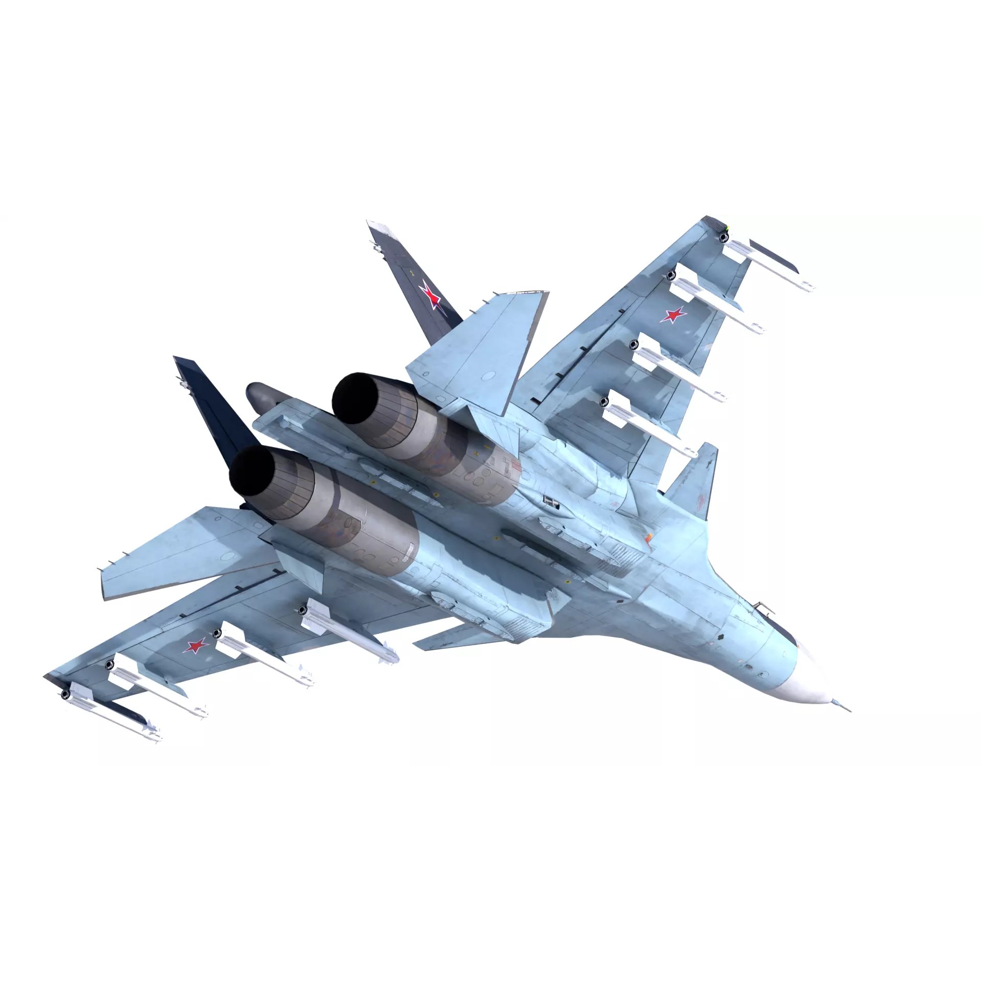 Soukhoi Su-30 - Low-Poly Game-Ready 3D Model - View 11