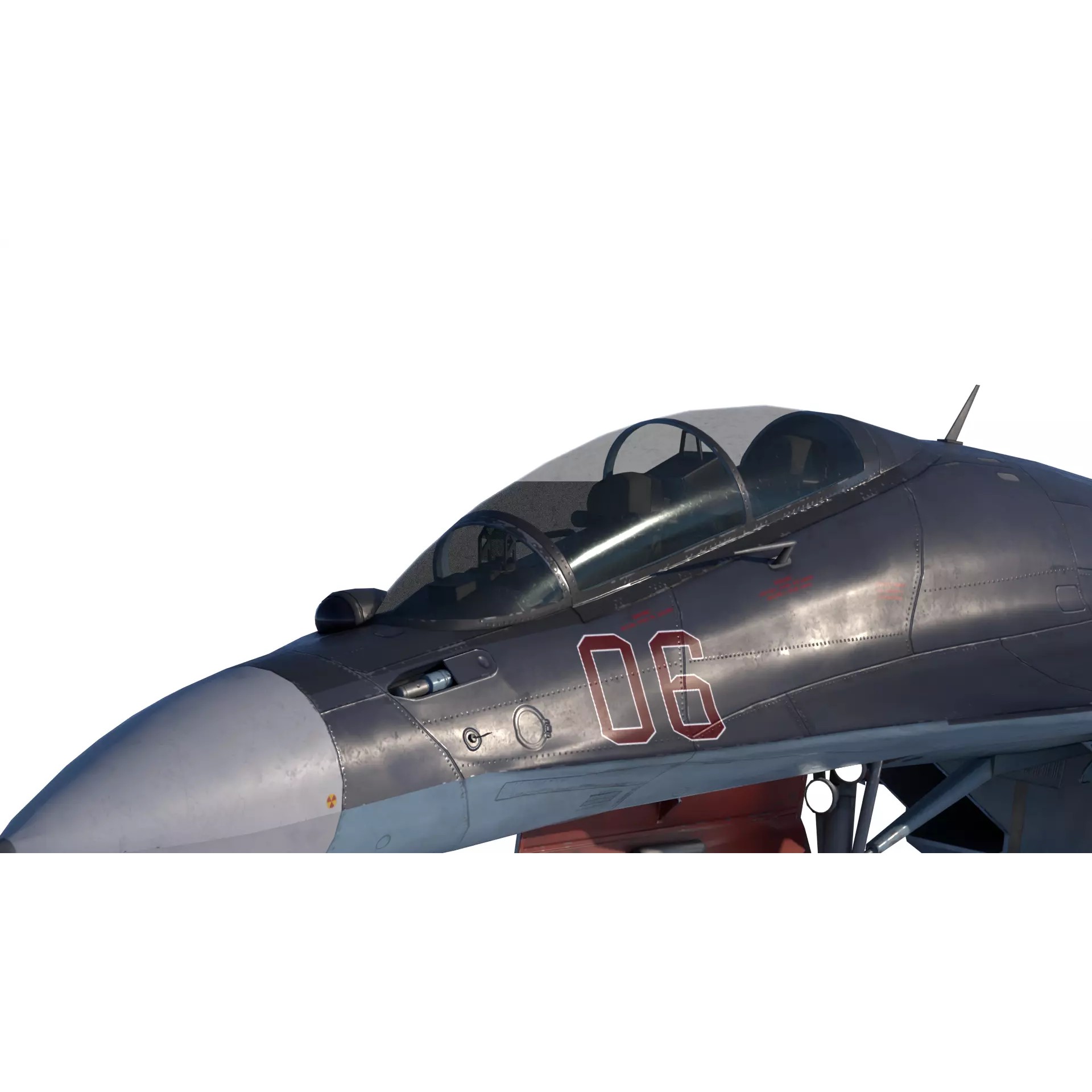 Soukhoi Su-30 - Low-Poly Game-Ready 3D Model - View 16
