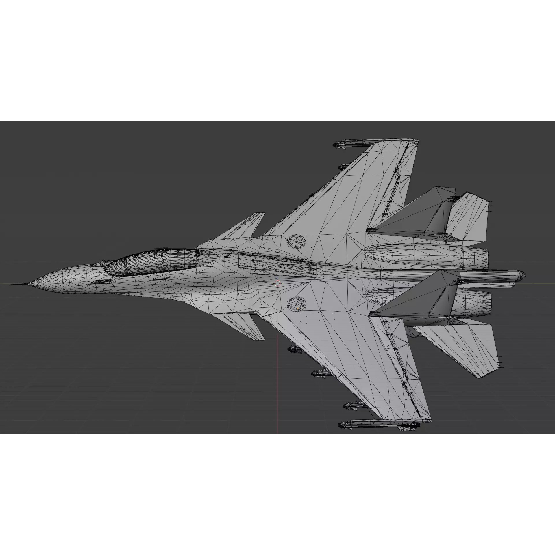 Soukhoi Su-30 - Low-Poly Game-Ready 3D Model - View 18