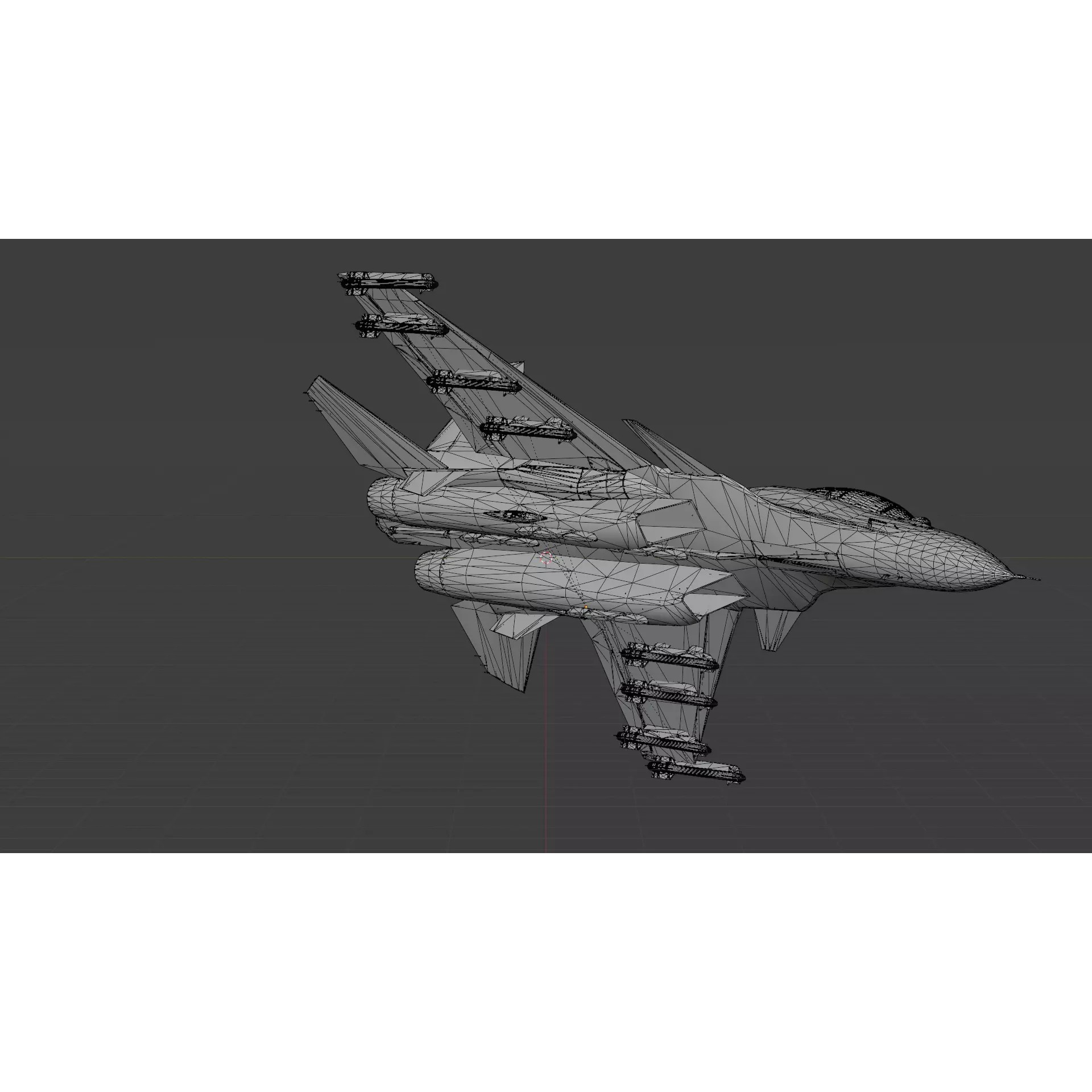 Soukhoi Su-30 - Low-Poly Game-Ready 3D Model - View 19