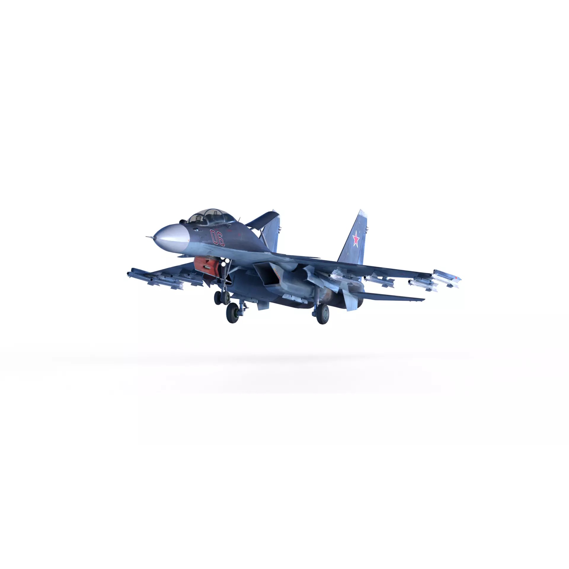 Soukhoi Su-30 - Low-Poly Game-Ready 3D Model - View 2