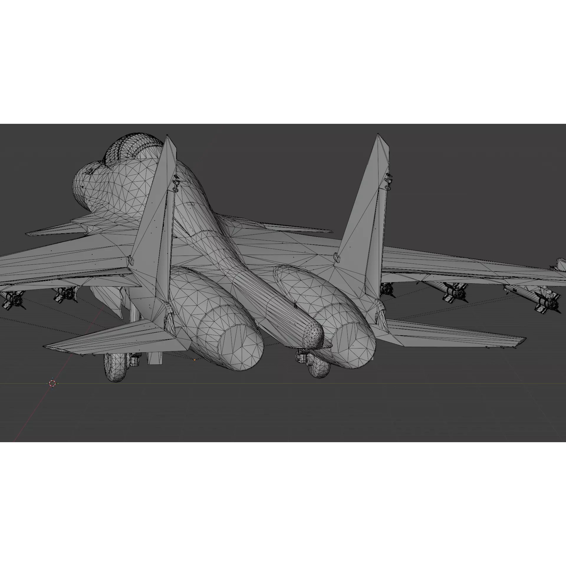 Soukhoi Su-30 - Low-Poly Game-Ready 3D Model - View 21