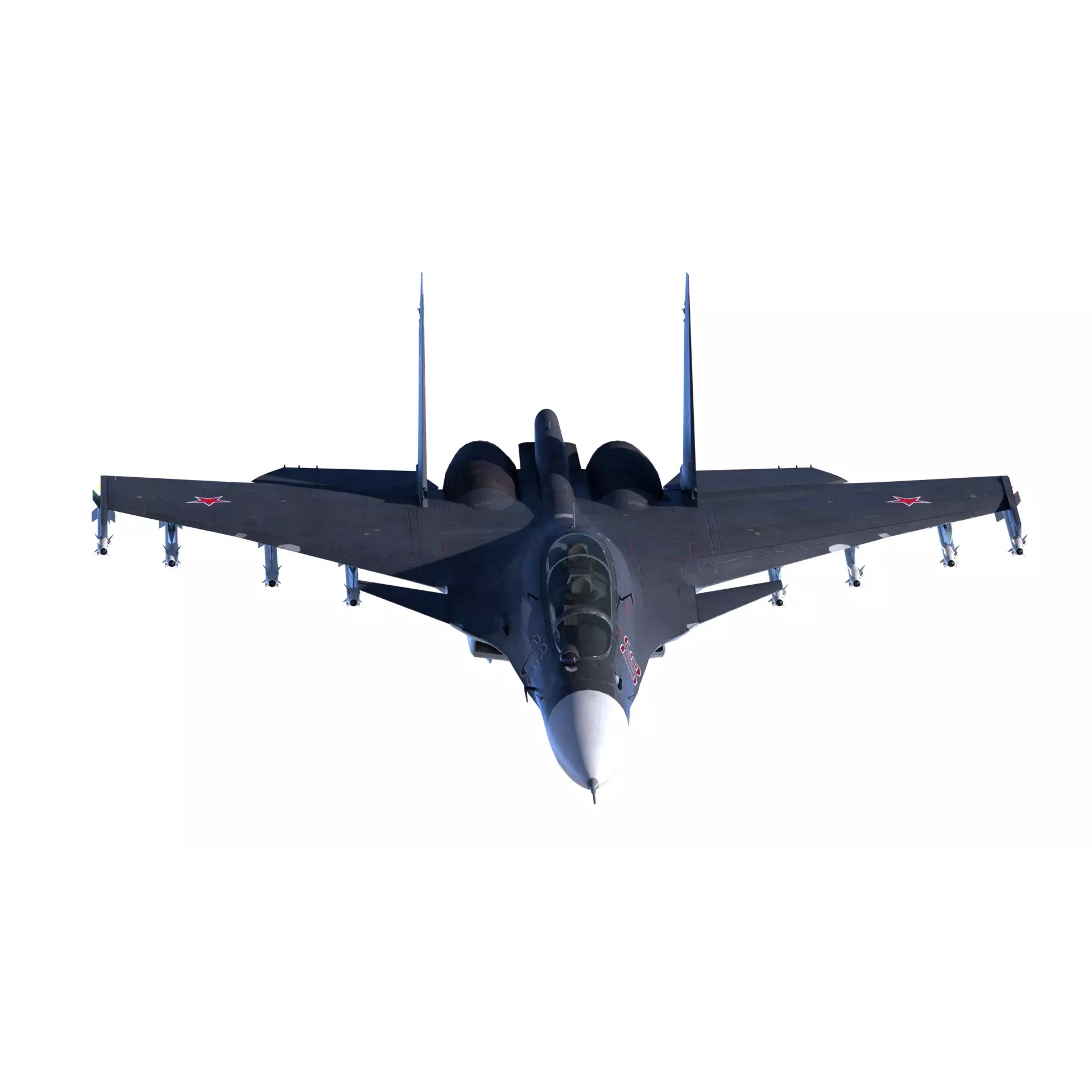 Soukhoi Su-30 - Low-Poly Game-Ready 3D Model - View 6