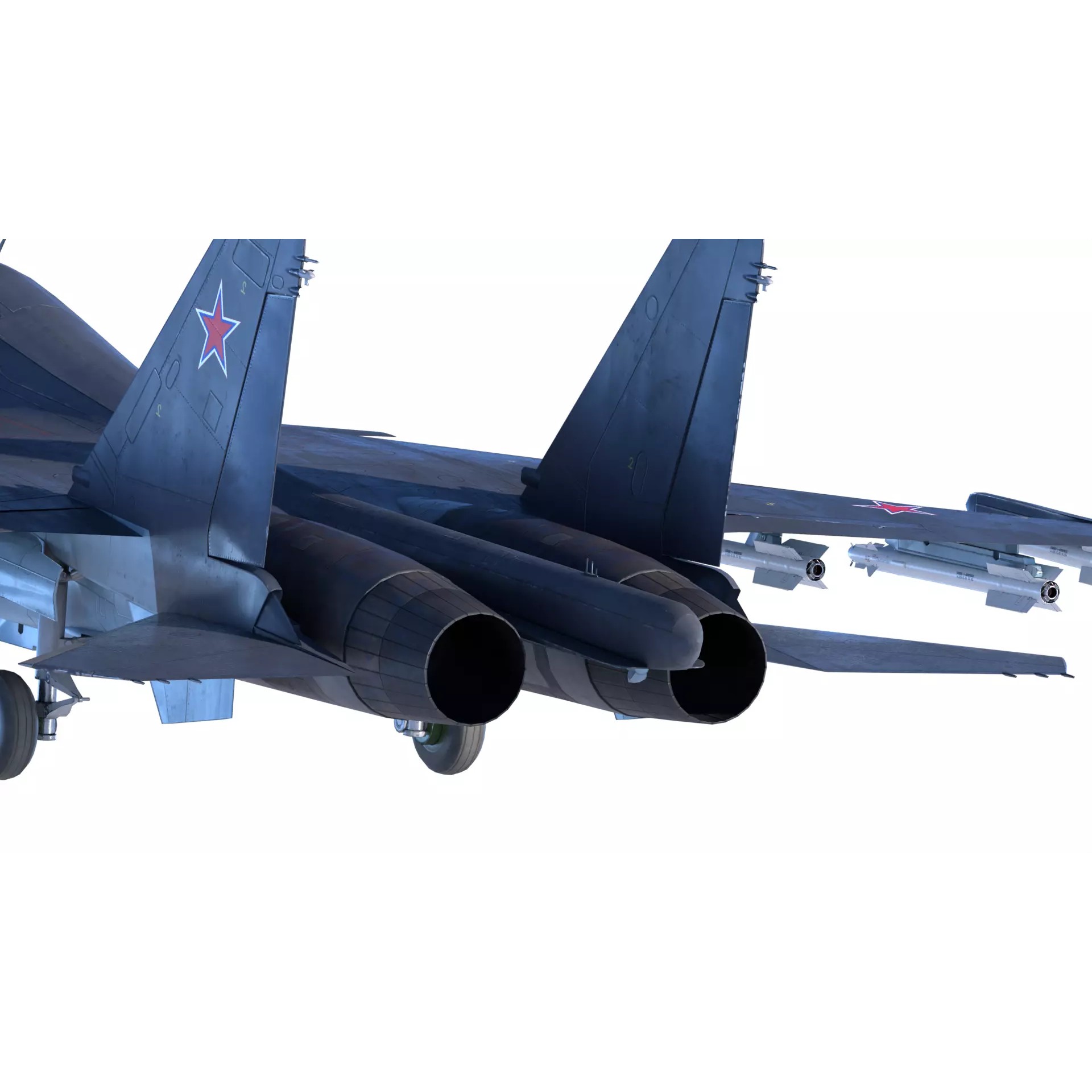 Soukhoi Su-30 - Low-Poly Game-Ready 3D Model - View 8