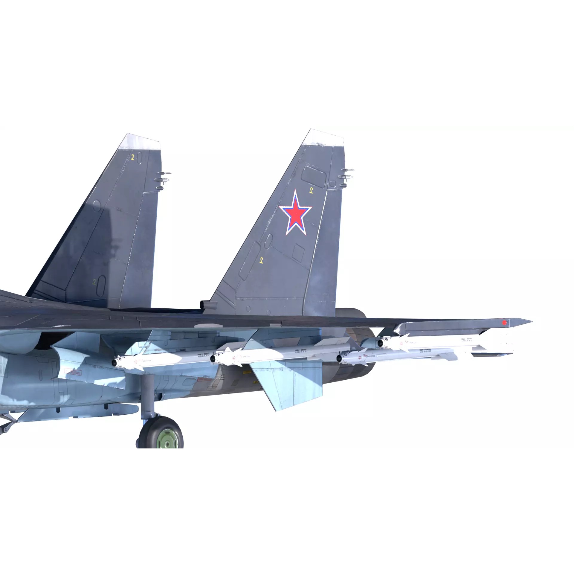 Soukhoi Su-30 - Low-Poly Game-Ready 3D Model - View 9