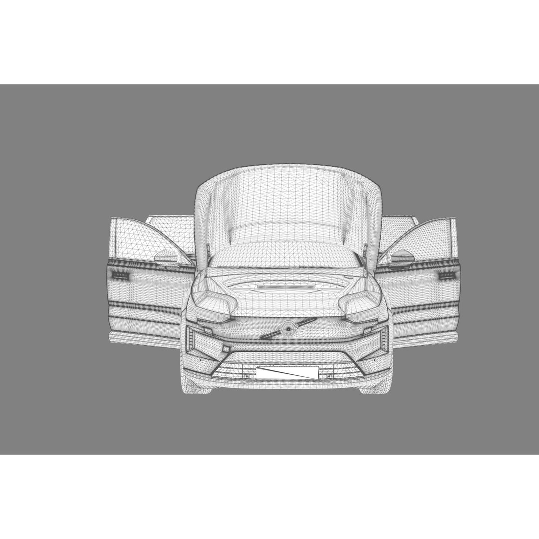 Volvo EX90 2023 3D Model – High Poly SUV with Openable Doors, FBX, OBJ, Blender