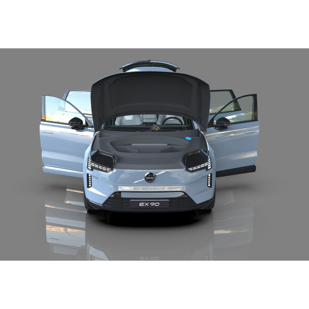 Volvo EX90 2023 3D Model – High Poly SUV with Openable Doors, FBX, OBJ, Blender - View 12