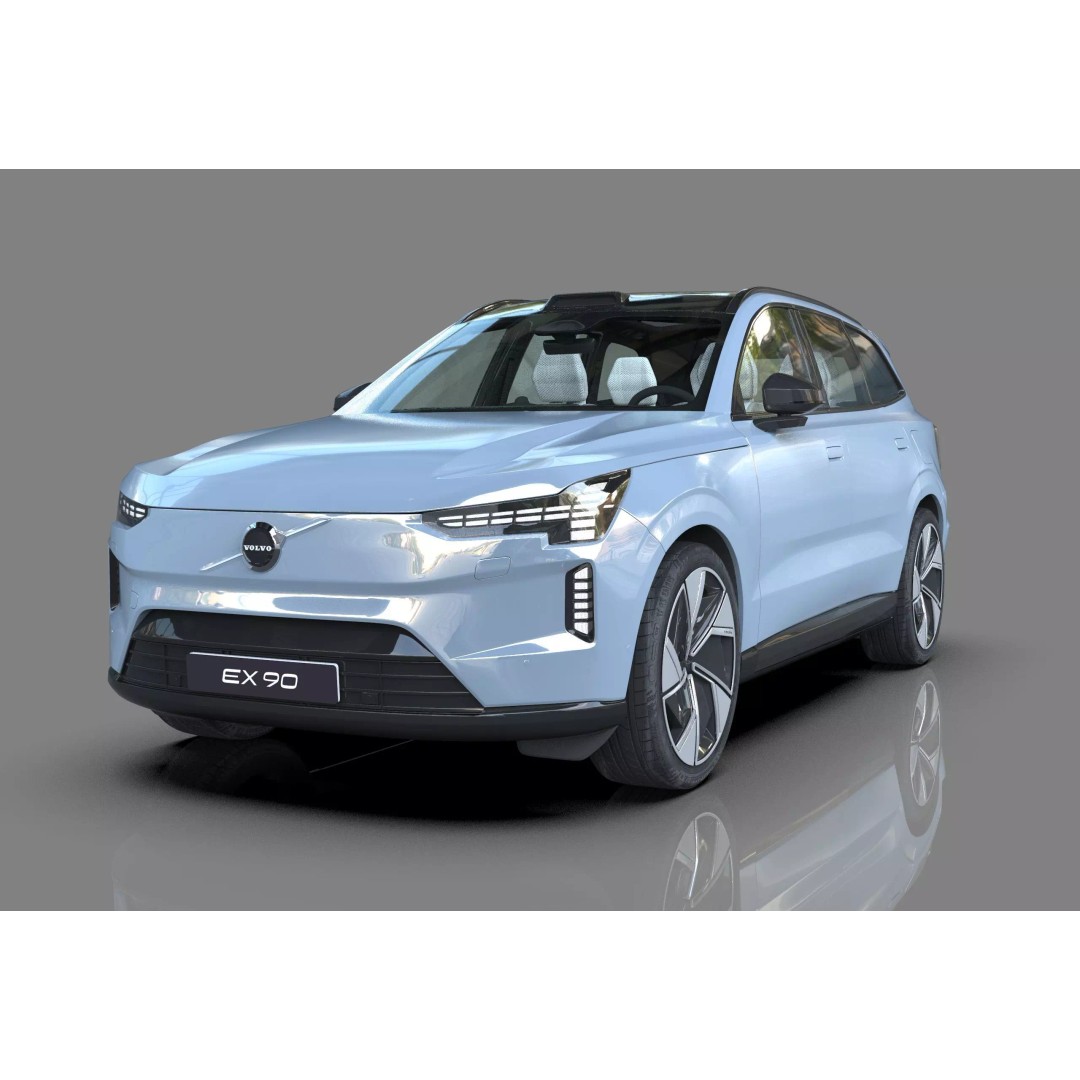 Volvo EX90 2023 3D Model – High Poly SUV with Openable Doors, FBX, OBJ, Blender - View 2