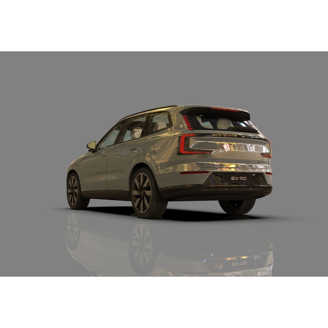 Volvo EX90 2023 3D Model – High Poly SUV with Openable Doors, FBX, OBJ, Blender - View 22