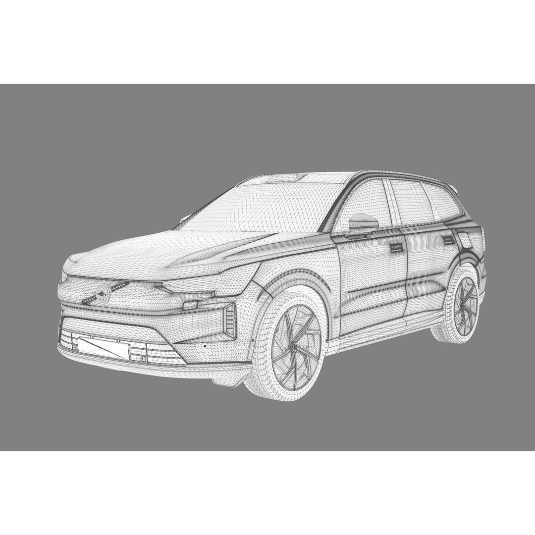 Volvo EX90 2023 3D Model – High Poly SUV with Openable Doors, FBX, OBJ, Blender - View 24