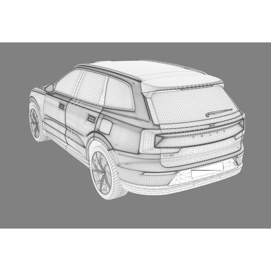 Volvo EX90 2023 3D Model – High Poly SUV with Openable Doors, FBX, OBJ, Blender - View 26