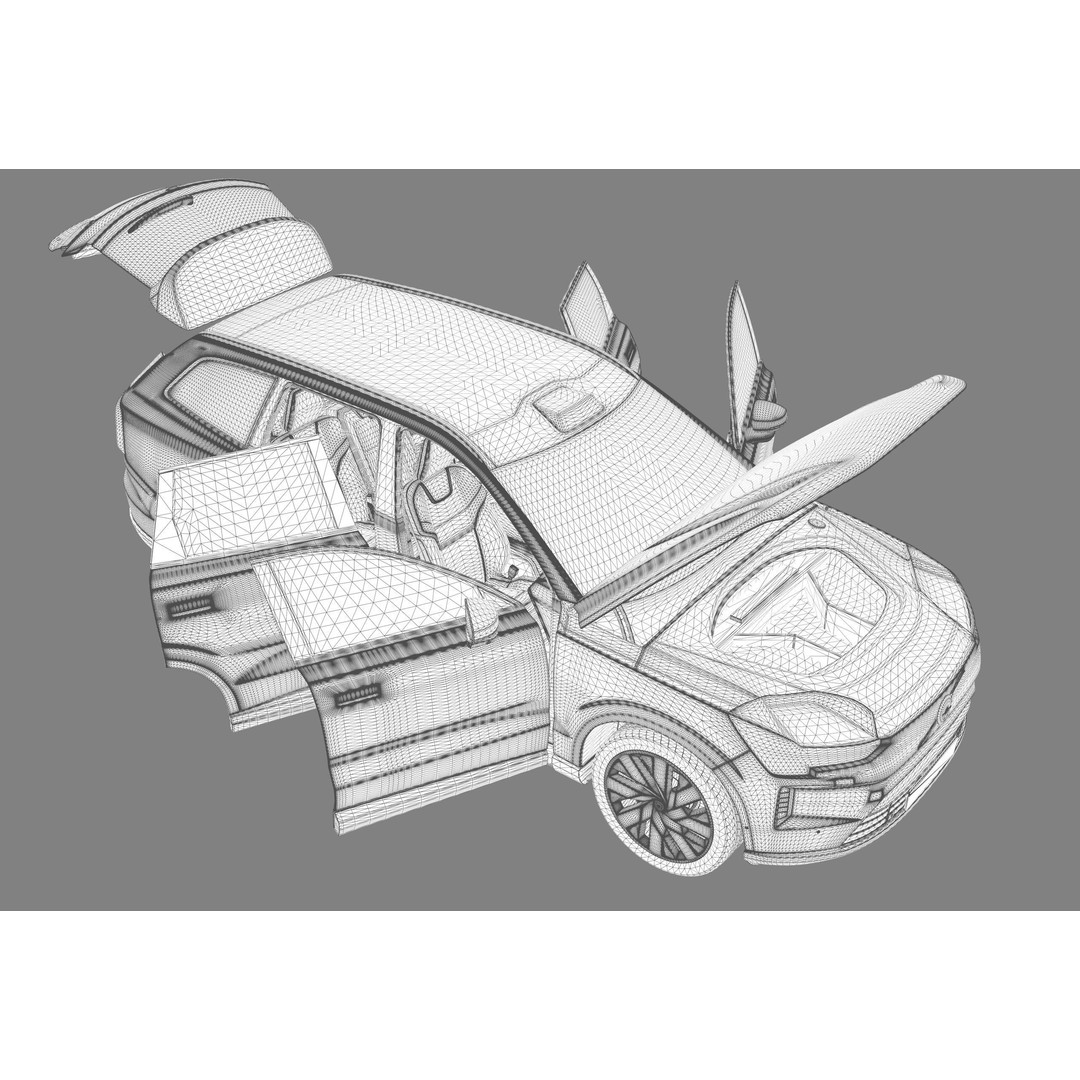 Volvo EX90 2023 3D Model – High Poly SUV with Openable Doors, FBX, OBJ, Blender - View 30