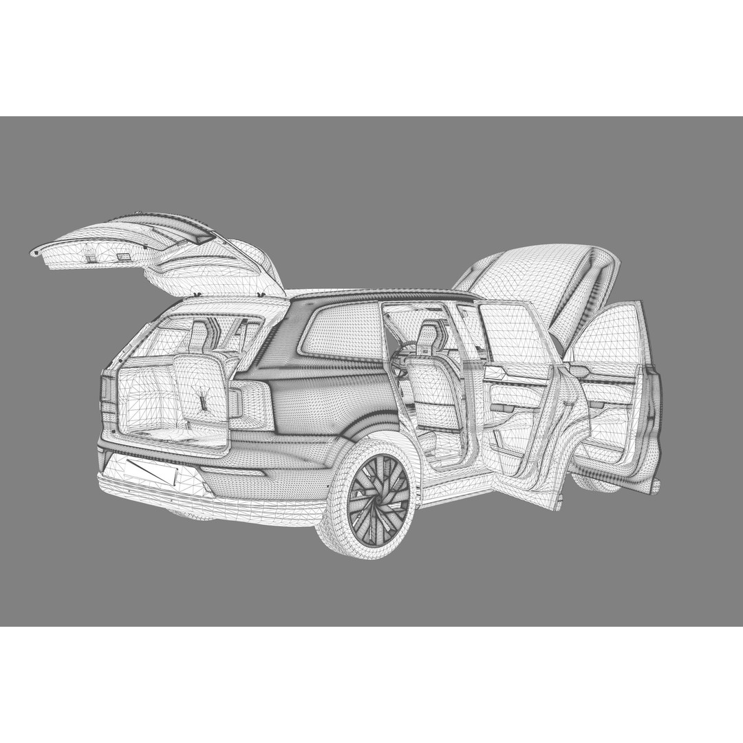 Volvo EX90 2023 3D Model – High Poly SUV with Openable Doors, FBX, OBJ, Blender - View 32